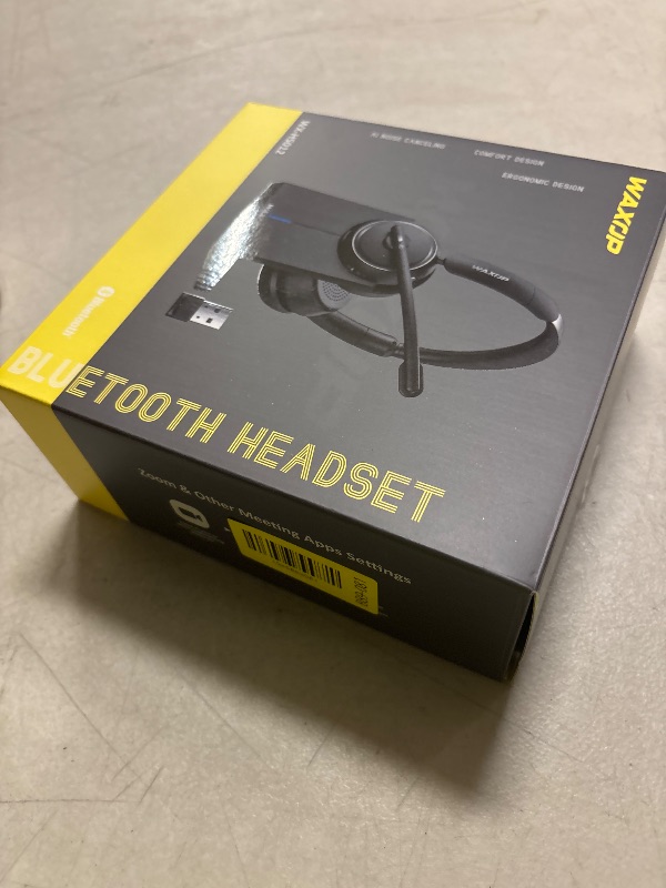 Photo 1 of Waxop Wireless Headset with Mic for Work, Bluetooth Headset with Microphone Noise Cancelling & Mute Button, 65H Talk Time, Comfortable Wireless Headsets for Work/Call Center/Computer/Laptop/Calls