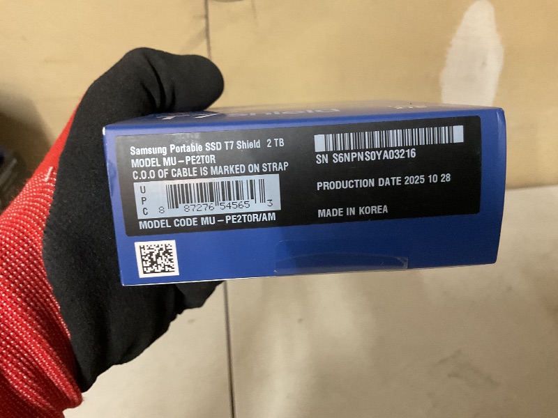 Photo 1 of Samsung T7 Shield Portable SSD 2TB, USB 3.2 Gen 2, Up to 1,050 MB/s