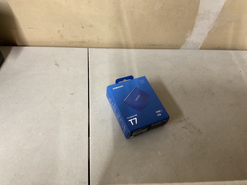 Photo 1 of SAMSUNG T7 Portable SSD, 2TB External Solid State Drive, Speeds Up to 1,050MB/s, USB 3.2 Gen 2, Reliable Storage for Gaming, Students, Professionals, MU-PC2T0H/AM, Blue