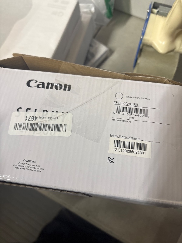 Photo 1 of Canon SELPHY CP1500 Compact Photo Printer
