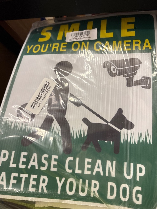 Photo 1 of GXGGUS "Clean Up After Your Dog" Yard Signs, 2-Pack, 13"x10"