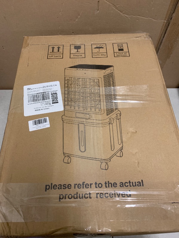 View 3 of Swamp Cooler,Portable Air Conditioners Evaporative Air Cooler,Windowless Portable AC Unit Cooling Fans That Blow Cold Air With 10 Gallon WaterTank,Ultra Quiet for Room,Restaurant,Indoor,Outdoor,Garden