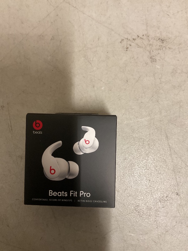 Photo 1 of Beats Fit Pro (1st Gen) - True Wireless Noise Cancelling Earbuds - Active Noise Cancelling - Sweat Resistant Earphones, Compatible with Apple & Android, Class 1 Bluetooth® - Beats White