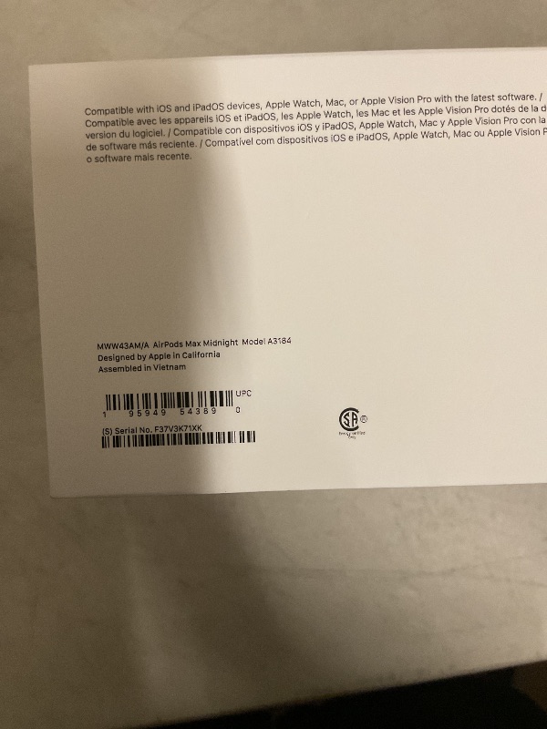Photo 1 of Apple AirPods Max Wireless Over-Ear Headphones, Pro-Level Active Noise Cancellation, Transparency Mode, Personalized Spatial Audio, USB-C Charging, Bluetooth Headphones for iPhone - Midnight