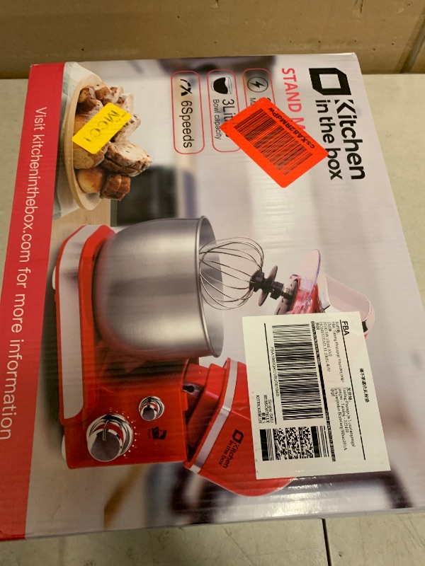 Photo 1 of Kitchen in the box Stand Mixer,3.2Qt Small Electric Food Mixer,6 Speeds Portable Lightweight Kitchen Mixer for Daily Use with Egg Whisk,Dough Hook,Flat Beater