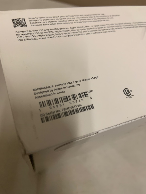 Photo 1 of Apple AirPods Max 2 Wireless Over-Ear Headphones, Active Noise Cancellation, Adaptive Audio, Personalized Spatial Audio, Live Translation, Bluetooth Headphones for iPhone – Blue
