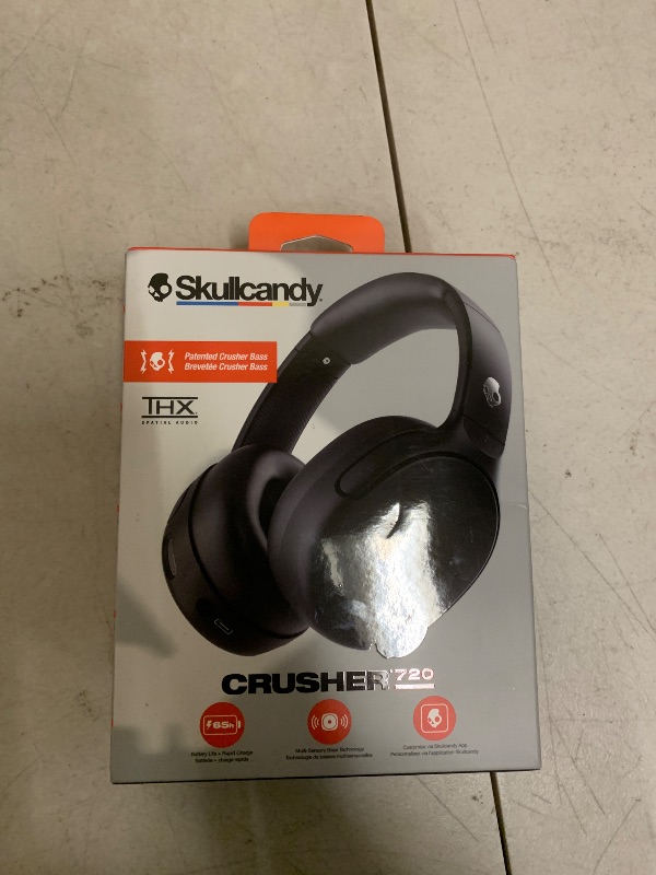 View 2 of Skullcandy Crusher 720 Wireless Sensory Bass Headphones - True Black