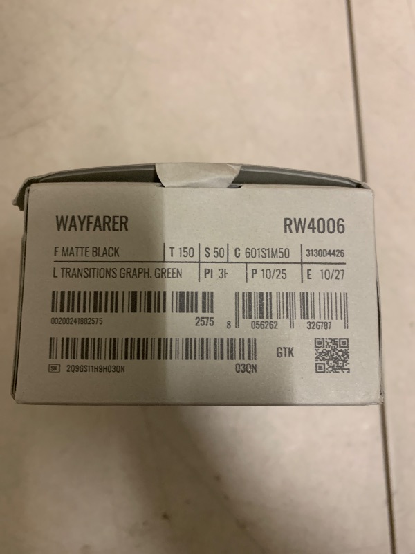 Photo 1 of Ray-Ban Meta (Gen 1), Wayfarer, Matte Black | Smart AI Glasses for Men, Women — 12 MP Ultra-Wide Camera, Open-Ear Audio, Video Recording, Bluetooth — Transitions® Graphite Green Lenses — Sunglasses