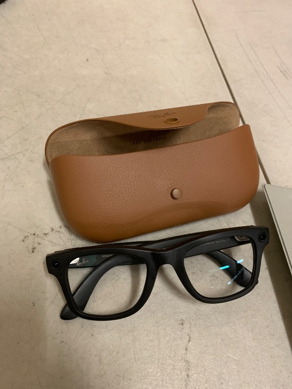 Photo 1 of Ray-Ban Meta (Gen 1), Wayfarer, Matte Black | Smart AI Glasses for Men, Women — 12 MP Ultra-Wide Camera, Open-Ear Audio, Video Recording, Bluetooth — Transitions® Graphite Green Lenses — Sunglasses