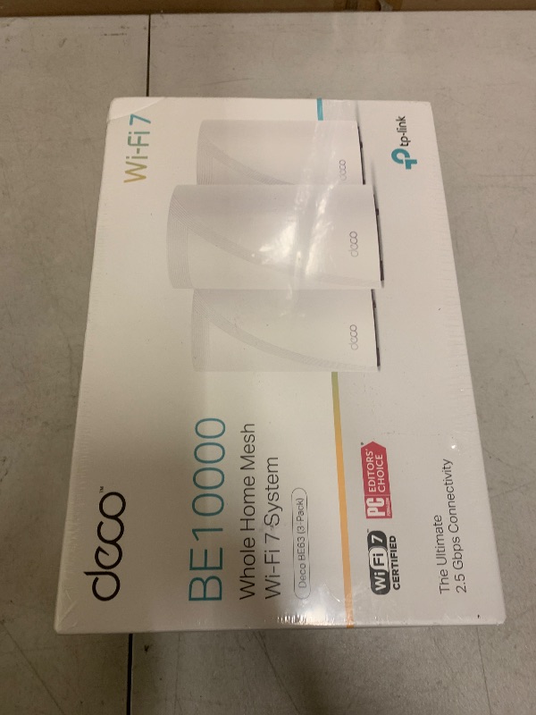 Photo 1 of Deco 7 Pro Tri-Band WiFi 7 BE10000 Whole Home Mesh System 6-Stream 10 Gbps