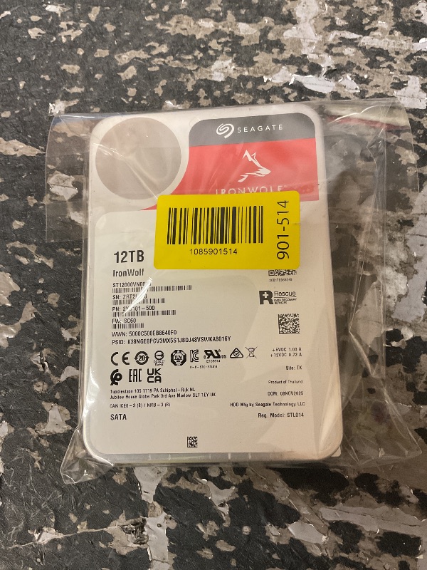 Photo 1 of Seagate IronWolf 12TB NAS Internal Hard Drive