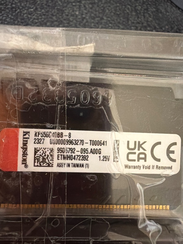 Photo 1 of Kingston FURY Beast 8GB 6000MT/s DDR5 CL36 Desktop Memory | AMD EXPO | Kit of 2 | KF560C36BBEK2-64