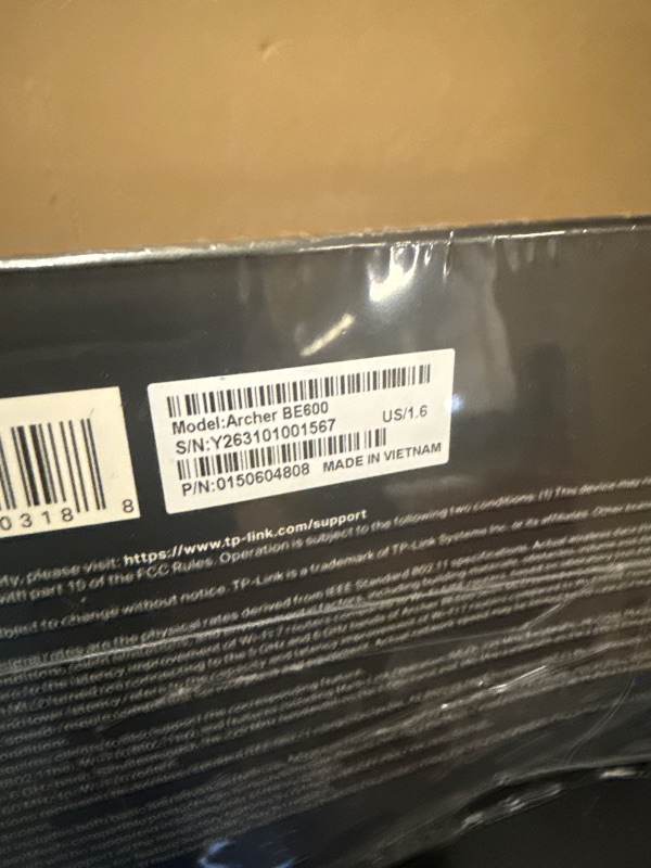Photo 1 of TP-Link Tri-Band BE9700 WiFi 7 Router (Archer BE600) – 10G Port, 2.5G Port, 3× 2.5G LAN, 320MHz Channel, Covers up to 2,600 sq. ft., 120 Devices, VPN, HomeShield Security