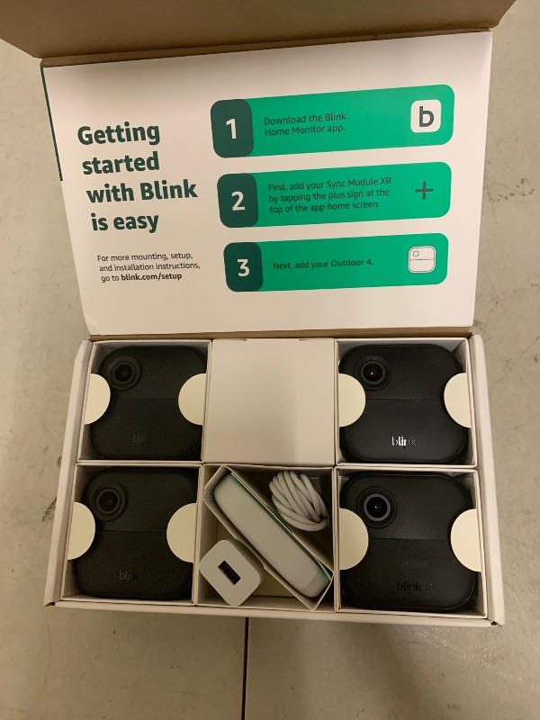 Photo 1 of Blink Outdoor 4 XR – two-year battery wireless camera with 4x security coverage, 1000 ft open-air range or 400 ft with typical use — 4 camera system.