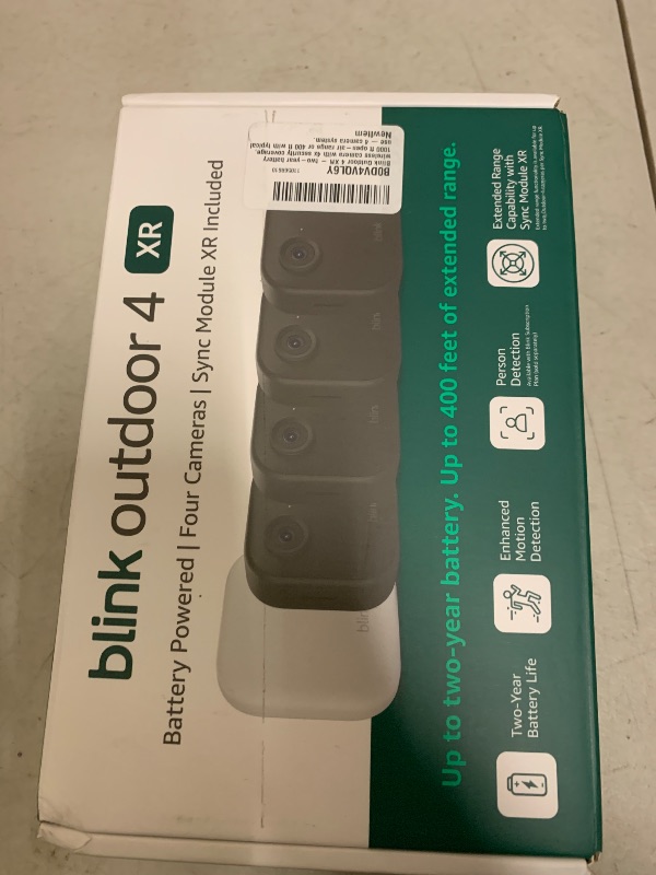 Photo 1 of Blink Outdoor 4 XR – two-year battery wireless camera with 4x security coverage, 1000 ft open-air range or 400 ft with typical use — 4 camera system.