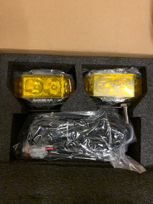 Photo 1 of Auxbeam V-MAX Series LED Light Pod, 270° Side Shooter LED Offroad Lights with Amber DRL, 4 Inch Auxiliary Ditch Light for Truck ATV Jeep Ford