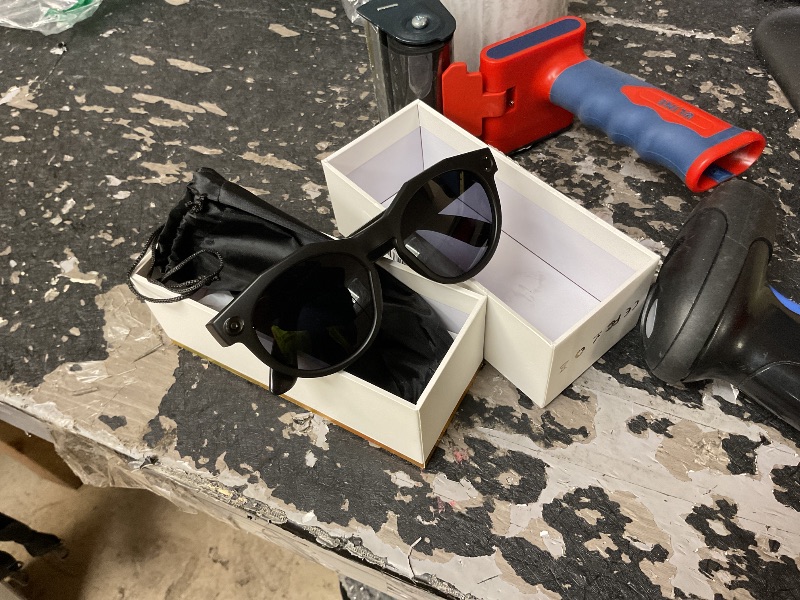 Photo 4 of AMOVAN AI Smart Glasses with Camera, 8MP 4K HD Video & Photo Capture, Real-Time Translation, Recording Glasses with AI Assistant, Open-Ear Audio, Object Recognition, for Vlog, Outdoor & Hiking(Dark)