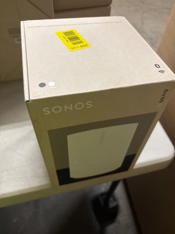 Photo 1 of Sonos Era 100 SL - Compact, Microphone-Free Speaker with WiFi, Bluetooth - White