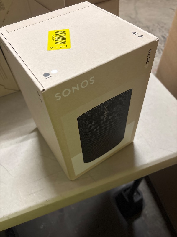 Photo 1 of Sonos Era 100 SL - Compact, Microphone-Free Speaker with WiFi, Bluetooth - Black