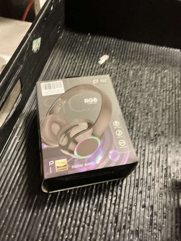 Photo 1 of CYSRALFC Bluetooth Headphones, Over Ear Wireless Headphones, RGB Light, Foldable Lightweight Headset with Microphone, Wireless Headphones for Cell Phone, Music, Gaming, School, Home Office