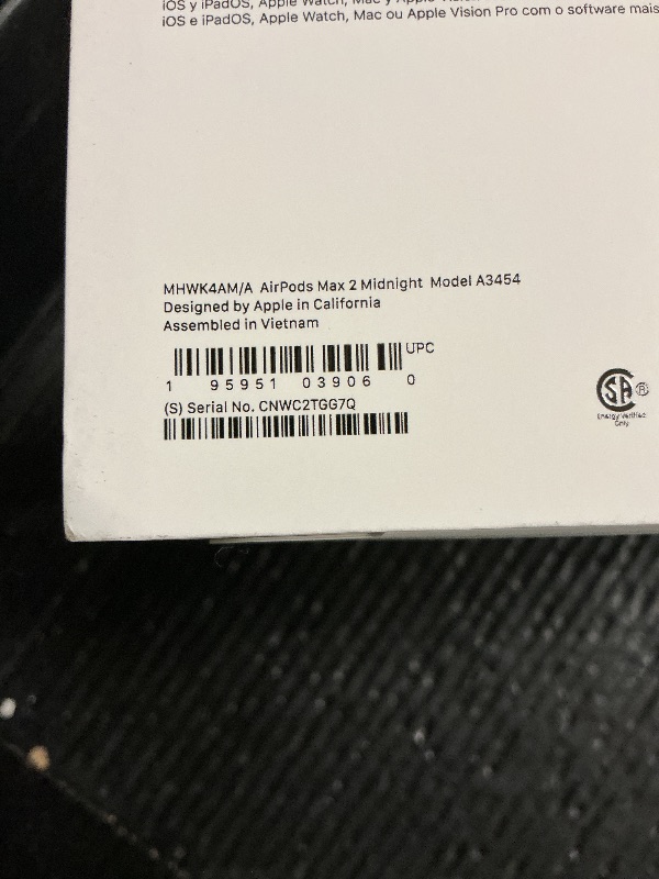 Photo 1 of Apple AirPods Max 2 Wireless Over-Ear Headphones, Active Noise Cancellation, Adaptive Audio, Personalized Spatial Audio, Live Translation, Bluetooth Headphones for iPhone – Midnight