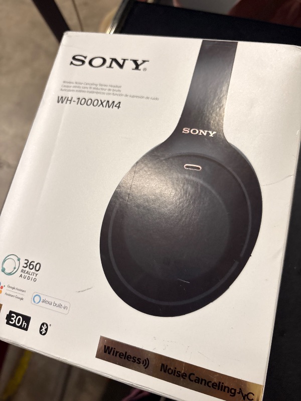 Photo 1 of Sony WH-1000XM4 Wireless Premium Noise Canceling Overhead Headphones with Mic for Phone-Call and Alexa Voice Control, Black WH1000XM4