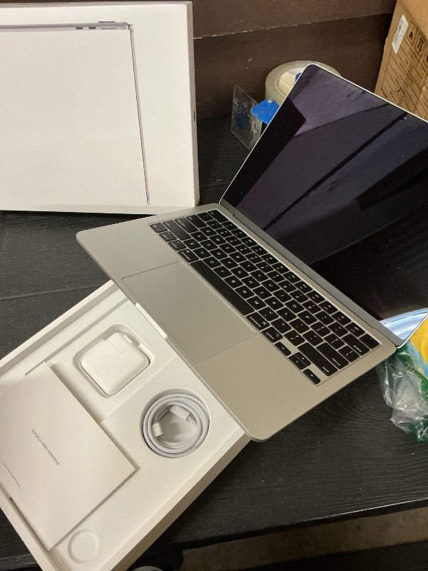 Photo 1 of Apple 2025 MacBook Air 13-inch Laptop with M4 chip: Built for Apple Intelligence, 13.6-inch Liquid Retina Display, 16GB Unified Memory, 256GB SSD Storage, 12MP Center Stage Camera, Touch ID; Midnight