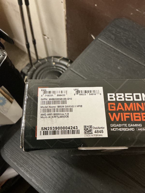 View 2 of GIGABYTE B850M Gaming X WIFI6E AMD AM5 mATX Motherboard, Support AMD Ryzen 9000/8000/7000 Series, DDR5, 10+2+2 Power Phase, 2X M.2, PCIe 5.0, USB-C, WIFI6E, 2.5GbE LAN, EZ-Latch, 5-Year Warranty