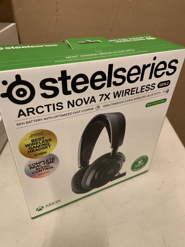 Photo 1 of SteelSeries Arctis Nova 7X Wireless Gen 2 Gaming Headset - Real-Time App Control, 50+ HR Play, Neodymium Drivers, Mix 2.4GHz/Bluetooth, Xbox, PC, PS5/PS4, Switch 1/2, Mobile - Black