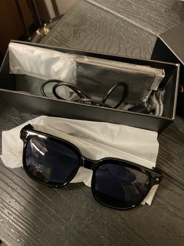 Photo 1 of Hwagol Smart Glasses with Camera, 8MP HD Photo and Video Recording,AI Camera Glasses with Real-Time Translation/Object Recognition/AI Voice Q&A/Recording, Calls and Music,Comes with 3 Pairs of Lenses