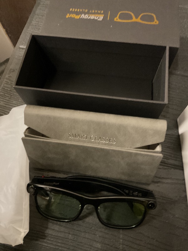 Photo 1 of EnergyPort AI Smart Glasses with Camera & Bluetooth, 8MP 1080P HD Video, Photochromic + Blue Light Lenses, Open-Ear Audio, Voice Assistant, AI Recognition & Translation, Privacy LED, IPX4