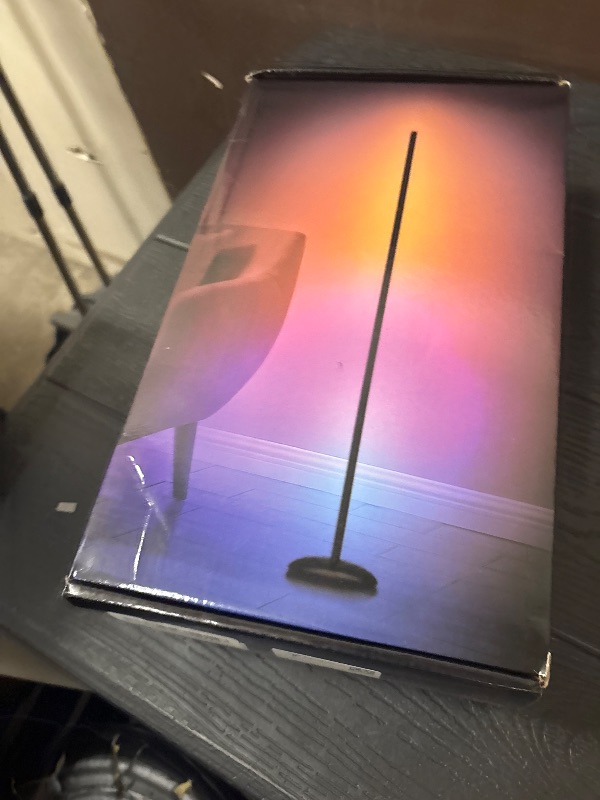Photo 1 of Vexinat LED Corner Floor Lamp, RGB LED Corner Lamp with App & Remote, Smart Floor Lamp with 16 Million Colors, Music Sync, Scene Modes, Color Changing Standing Lamps for Living Room, Bedroom