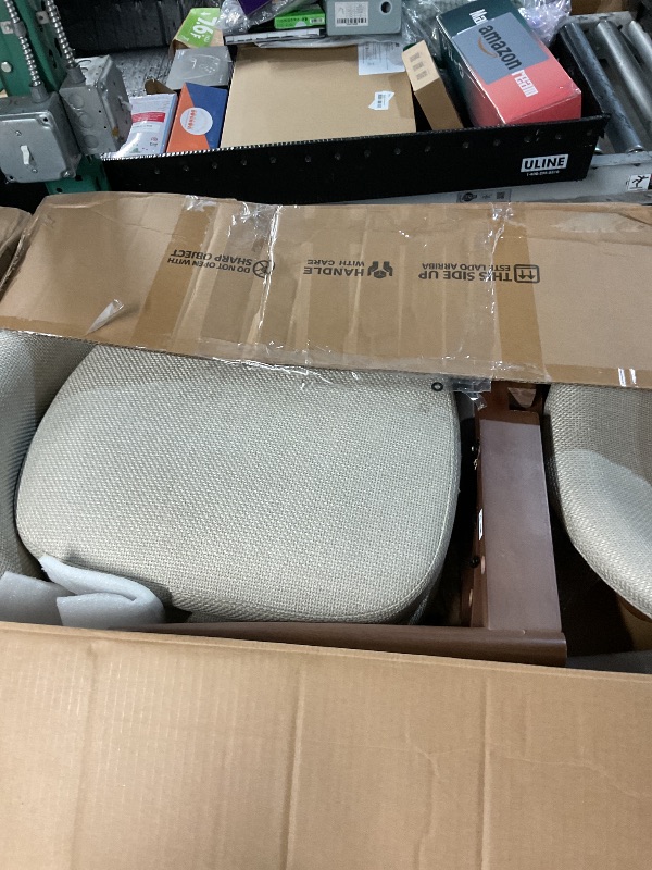 View 2 of **STOCK PHOTO FOR REFERENCE ONLY** VASAGLE Dining Chairs Set of 2, Upholstered, Cappuccino Beige