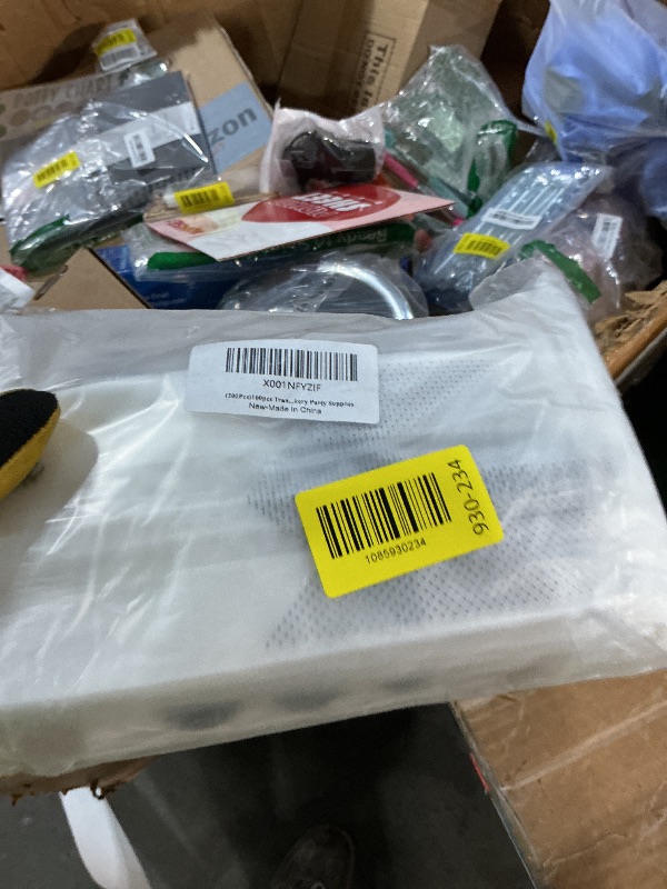 View 2 of (200Pcs)100pcs Translucent Plastic Bags/Bakery Bags with 100pcs Hand made Stickers for Cookie Cake Chocolate Candy Snack Wrapping Good for Bakery Party Supplies