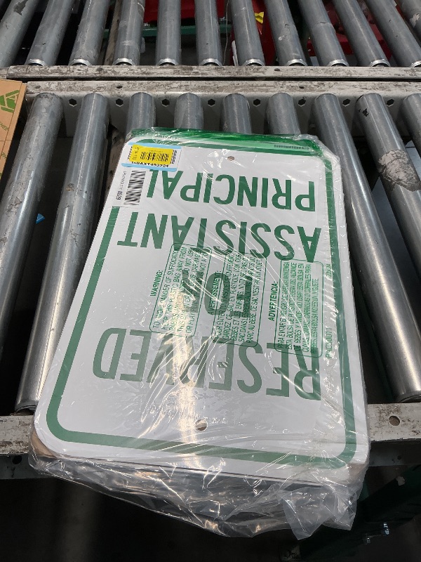 View 2 of (2 Pack) Reserved for Assistant Principal | 12" X 18" Heavy-Gauge Aluminum Sign | Rust Free Aluminum, Weather Resistant, Waterproof, Fade Resistant, 2 Pre-drilled Holes