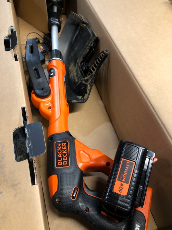 View 2 of ***STOCK PHOTO FOR REFERENCE ONLY***Greenworks - 80V 17" Brushless String Trimmer with 2.0Ah Battery & Charger - Black/Green