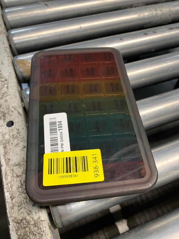 View 2 of ** OUTER CASE HAS SOME MINOR WEAR FROM HANDLING, INSIDE IS NEW **
Odaro Weekly Pill Organizer - Black