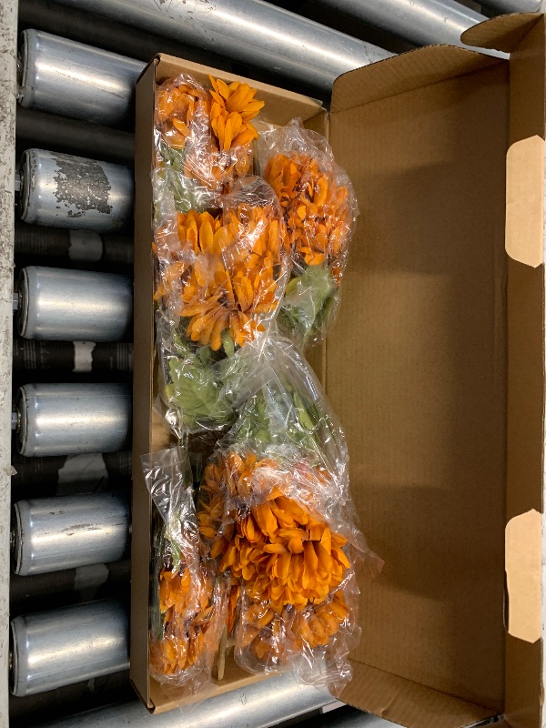 View 1 of ** CONTAINS 6 of 8 BUNDLES **
FOUSUKA Artificial Mums Flowers - 8 Bundles, Burnt Orange