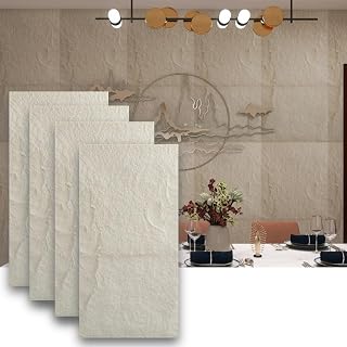 View 1 of ***STOCK PHOTO FOR REFERENCE ONLY*** 4-Pack 3D Faux Stone Wall Panels Rock Wall Panel White

