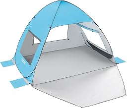 View 1 of ***STOCK PHOTO FOR REFERENCE ONLY***  TOBTOS UPF 50+ Pop Up Beach Tent, Easy Set Up Beach Umbrella, UV Protection Portable Sun Shelter, Lightweight with Carry Bag