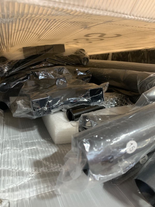View 4 of ***FACTORY SEALED***Chroark Full Size Metal Bed Frame with Headboard and Footboard, Black