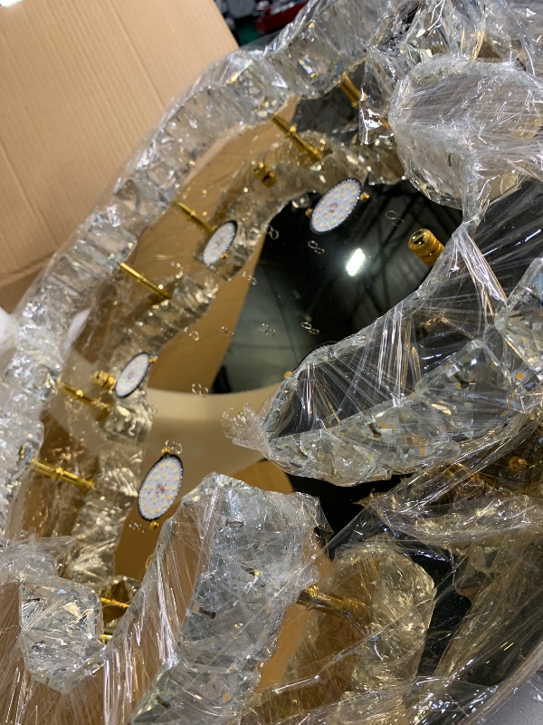 View 3 of *** MISSING PIECES ***
Flashing God 24" Gold Crystal Chandelier