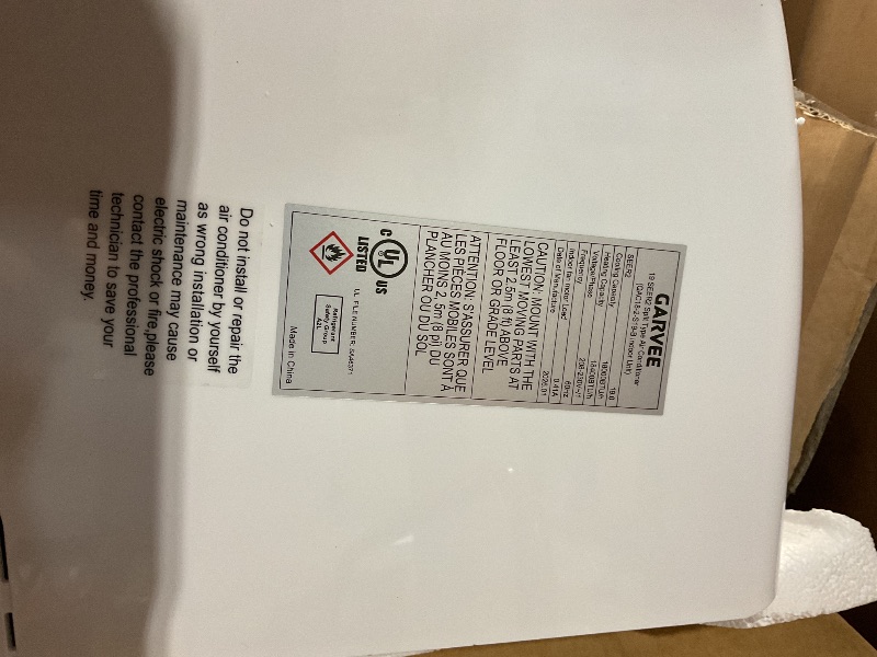 View 4 of *** PARTS 1 OF 2 ONLY******GarveeHome 18000 BTU Mini Split Air Conditioner & Heat Pump