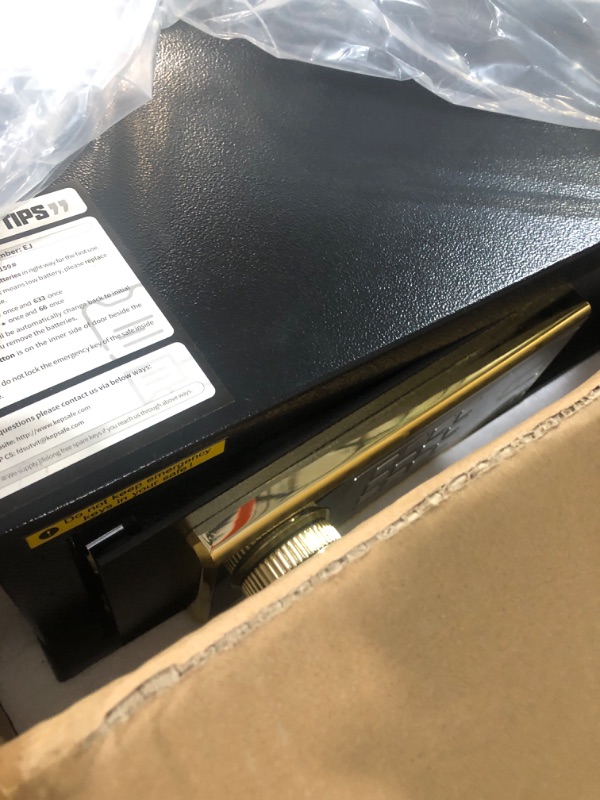 View 2 of ***STOCK PHOTO FOR REFERENCE ONLY***Safe Box, 17.7" Tall 1.4 Cubic Feet 2-Layer Home Office Safe, Security Cabinet Safe for Money Cash Valuables, Digital Electronic Keypad, Dual Alarm System, Removable Shelf