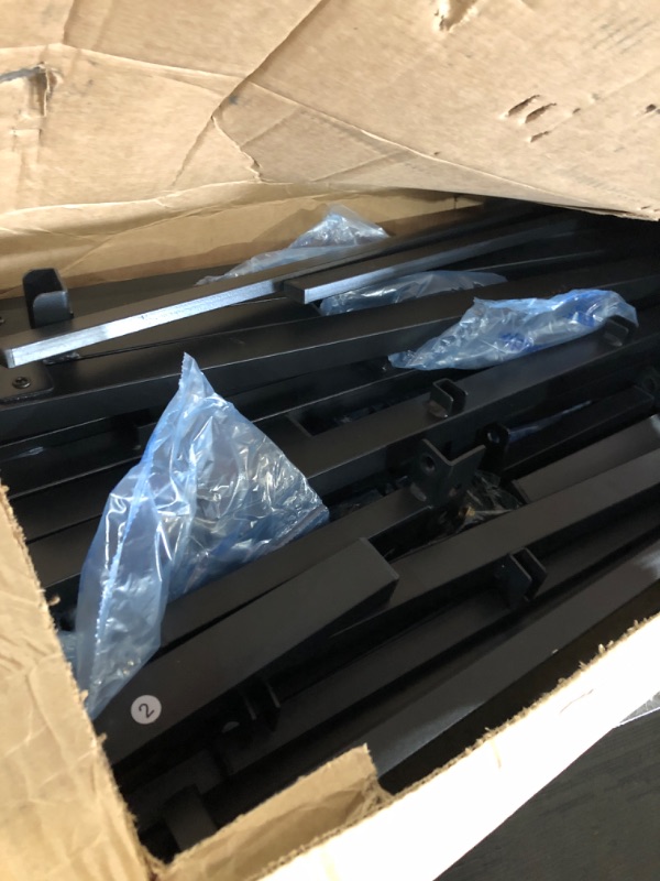 View 2 of ***STOCK PHOTO FOR REFERENCE ONLY***NEW JETO Metal Bed Frame, Twin Size, Black