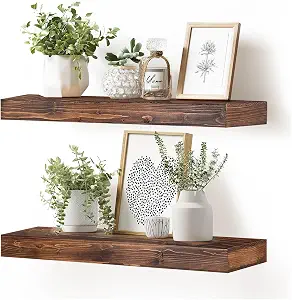 Photo 1 of ***STOCK PHOTO FOR REFERENCE ONLY***Floating Shelves, 24 Inch Wall Mounted Shelves, Set of 2, Brown
