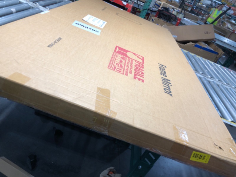 View 2 of ***FACTORY SEALED *** Delma Arched Full Length Mirror, 75" x 35" Brown Wood