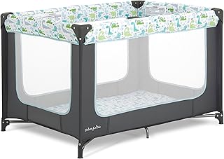 View 1 of ***STOCK PHOTO FOR REFERENCE ONLY*** Dream On Me Zodiak Portable Playard, Compact for Travel, Carry Bag, Gray/Green