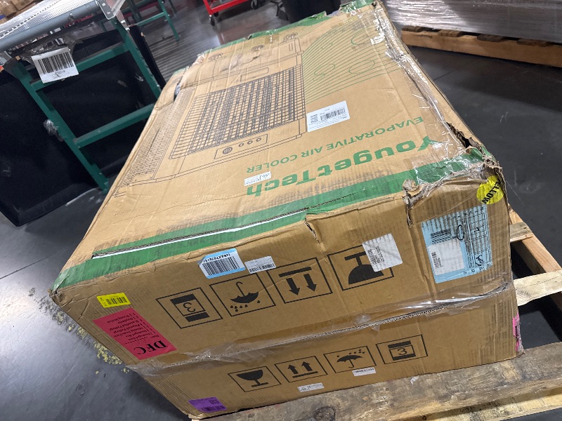 View 3 of ***TRUCK/TRAILER PICKUP ONLY*** YougetTech 53'' Swamp Cooler Outdoor, 6500CFM Evaporative Air Cooler with 20 Gal Water Tank, Portable Evaporative Cooler with Dust proof bag, 120° Oscillation, 7 Speed for Garage, Yard, Patio, Grey