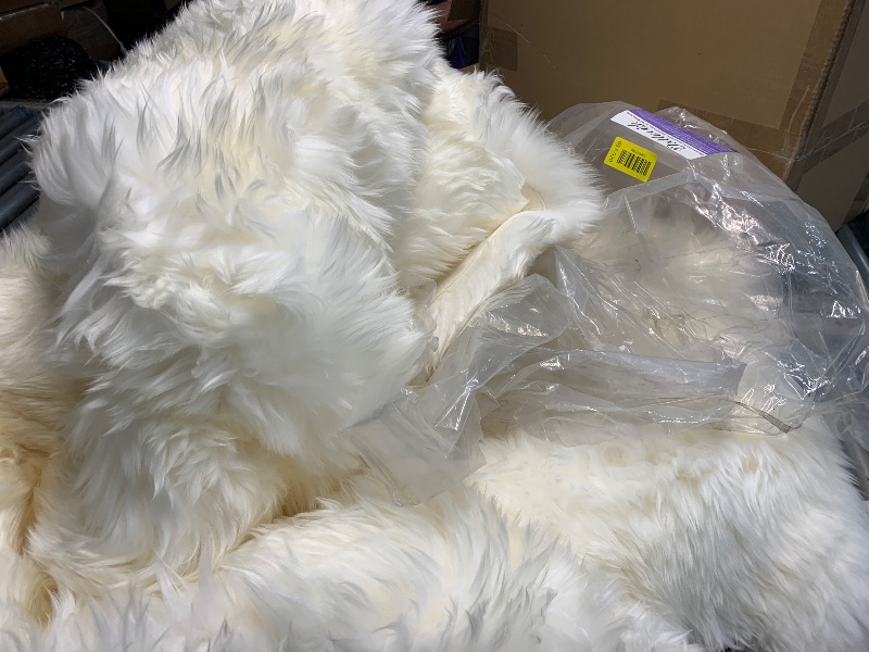 View 2 of ***STOCK PHOTO FOR REFERENCE ***Woolous Large Sheepskin Rug, Genuine New Zealand Sheepskin Wool Mattress Topper or Soft Fluffy Ivory Shaggy Area Carpet for Bedroom, Living Room, 5.4x6ft